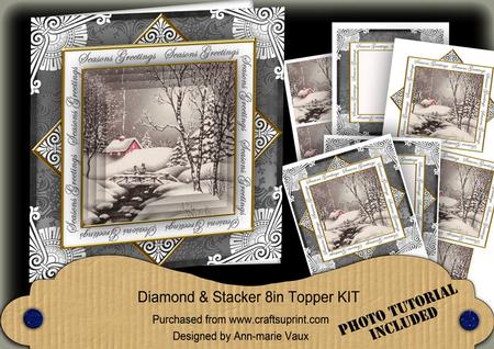 Winter Walk Seasons Greetings Diamond Megacoupage Cf Kit