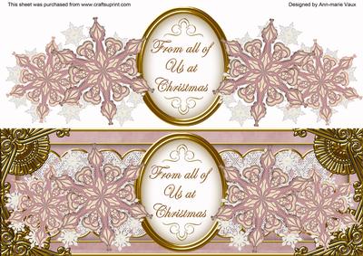 Dpink Flakes from All of Us Xl Dl Decoupage Topper