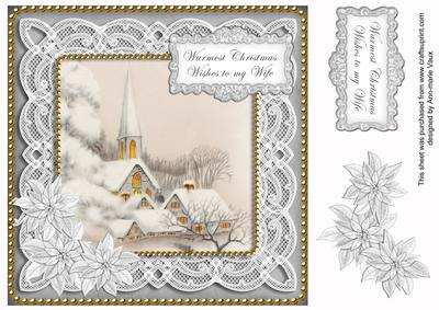 Ice Church Warmest Wife 8in Sentiment Topper