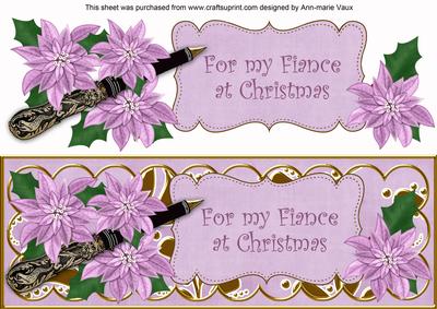 Lilac Poinsettia My Fiance Xlarge Dl Decoupage Topper