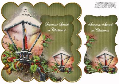 Lantern Olive Someone Special 8in Scallop Topper
