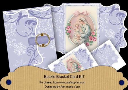 Mother Mary Blue Buckle Bracket Mini Card Kit
