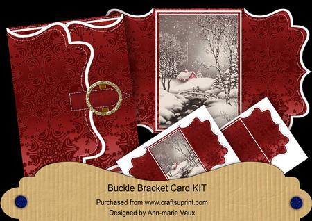 Winter Walk Red Buckle Bracket Mini Card Kit