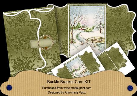 Snowscene Olive Buckle Bracket Mini Card Kit