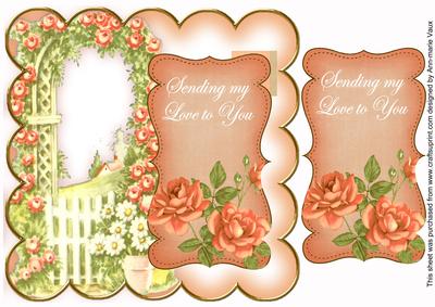 Peach Arch Love to You 8in Scallop Topper