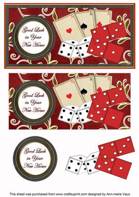 Mens Red Games New Home Dl Decoupage Topper