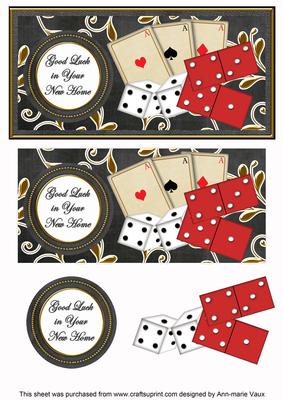 Mens Black Games New Home Dl Decoupage Topper