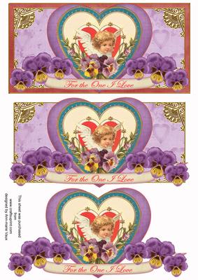 Lilac Vintage One I Love Dl Decoupage Topper