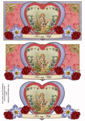 Pink Vintage Wife Valentine Dl Decoupage Topper
