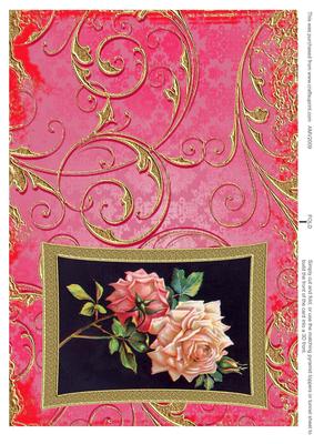 Black Roses Curved Gold Card