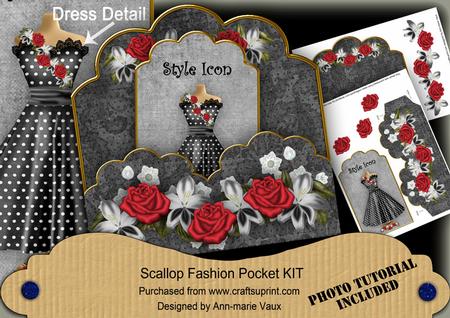 Black Dotty Style Icon Scallop Fashion Tag Cf Mini Kit