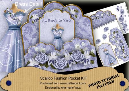 Blue Birdy Ready to Party Scallop Fashion Tag Cf Mini Kit