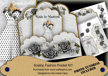 White Dotty Made to Measure Scallop Fashion Tag Cf Mini Kit