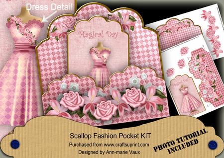Pink Check Magical Day Scallop Fashion Tag Cf Mini Kit