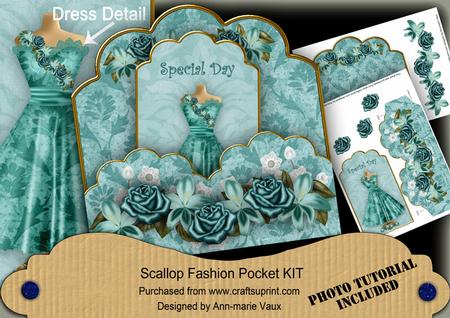Peacock Vines Special Day Scallop Fashion Tag Cf Mini Kit