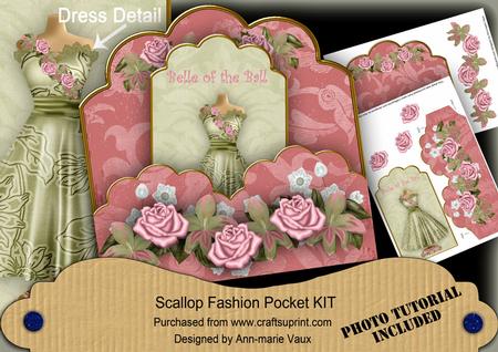 Olivepink Belle of the Ball Scallop Fashion Tag Cf Mini Kit