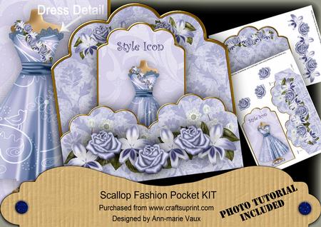 Blue Birdy Style Icon Scallop Fashion Tag Cf Mini Kit
