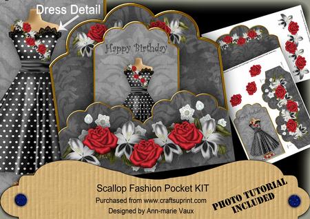 Blk Dotty Happy Birthday Scallop Fashion Tag Cf Mini Kit