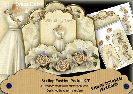 Cream Plain All My Love Scallop Fashion Tag Cf Mini Kit