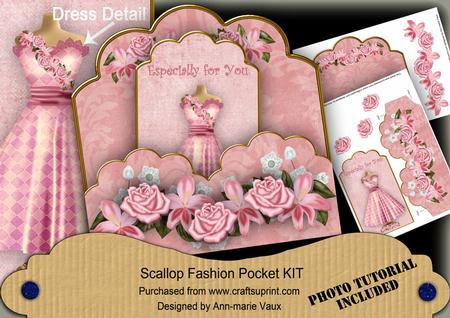 Pink Check Especially for You Scallop Tag Cf Mini Kit