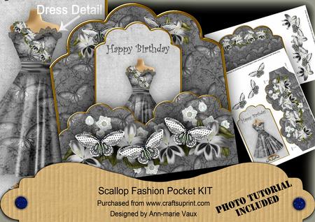 Blk Dot Butterfly Happy Birthday SCAL Fashion Tag Cf Minikit