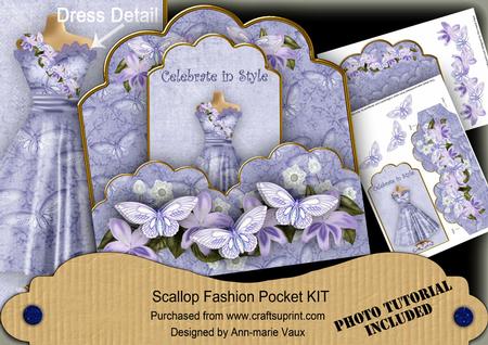 Blue Butterfly Celebrate in Style Fashion Tag Cf Minikit