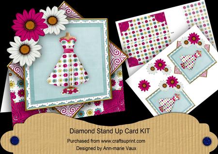 Cerise Daisy Dress Diamond Mini Card Kit