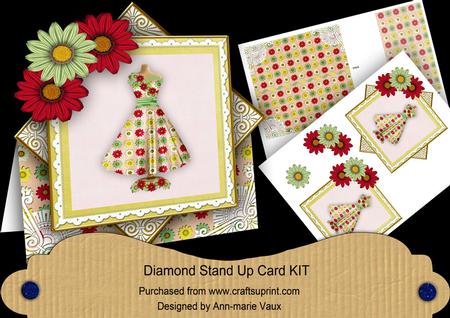 Retro Daisy1 Dress Diamond Mini Card Kit
