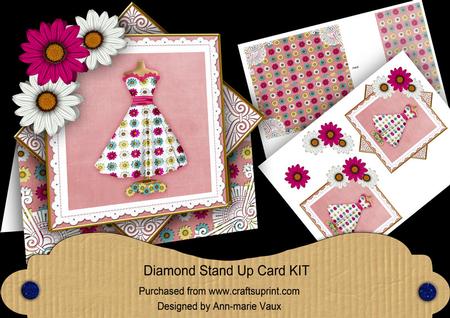 Pink Daisy Dress Diamond Mini Card Kit