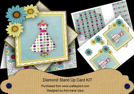 Teal Daisy Dress Diamond Mini Card Kit