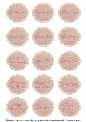 Pinklem Hibiscus Matching All Occasion Sentiment Label Sheet