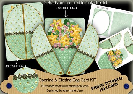 Daffs N' Lily of the Valley 3D Fab Opening Egg Card Mini Kit