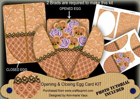 Borange Pansy 3D Fab Opening Egg Card Mini Kit