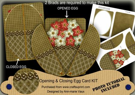 Olive Sunrise Fmk 3D Fab Opening Egg Card Mini Kit