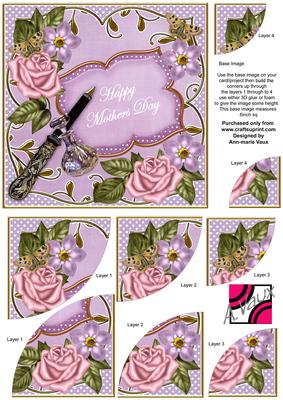 Lilac Multi Mothers Day 6in Duo Corner Stacker