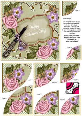 Olive Multi Mothers Day 6in Duo Corner Stacker
