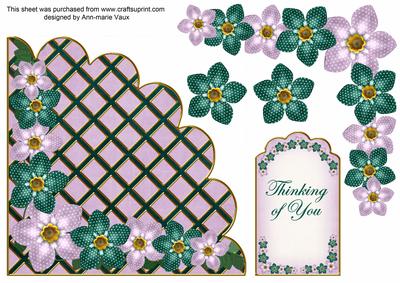 Peacockl Fmk Thinkin Ofu 7in Scallop Corner Decoupage Topper