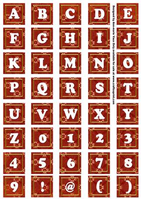 Sunrise Daisy Alphabet Tile Embellishment Sheet