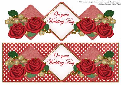 Red Rose Wedding Day Exlarge Dl Diamond Topper