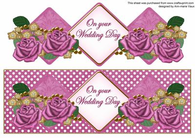 Cerise Rose Wedding Day Exlarge Dl Diamond Topper