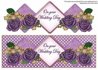 Purple Rose Wedding Day Exlarge Dl Diamond Topper