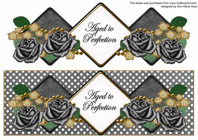 Black Rose Aged to Perfection Exlarge Dl Diamond Topper