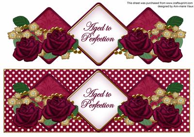 Hot Pink Rose Aged to Perfection Exlarge Dl Diamond Topper