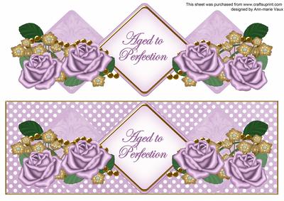 Lilac Rose Aged to Perfection Exlarge Dl Diamond Topper