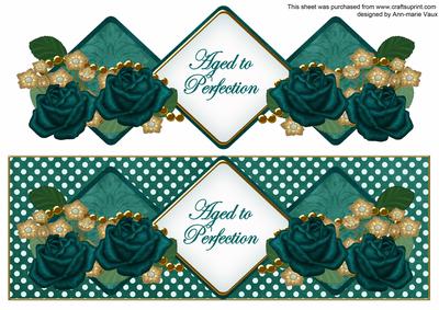 Peacock Rose Aged to Perfection Exlarge Dl Diamond Topper