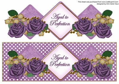 Purple Rose Aged to Perfection Exlarge Dl Diamond Topper
