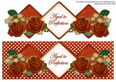 Sunrise Rose Aged to Perfection Exlarge Dl Diamond Topper