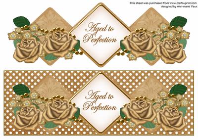 Vtea Rose Aged to Perfection Exlarge Dl Diamond Topper
