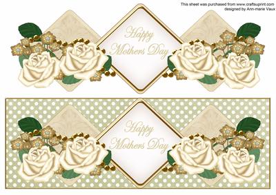 Cream Rose Mothers Day Exlarge Dl Diamond Topper