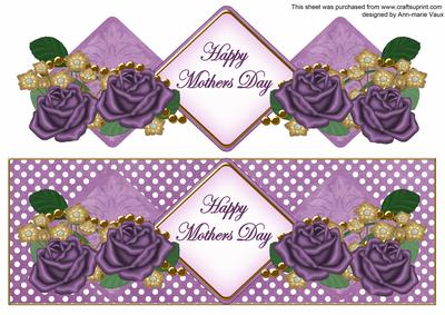 Purple Rose Mothers Day Exlarge Dl Diamond Topper